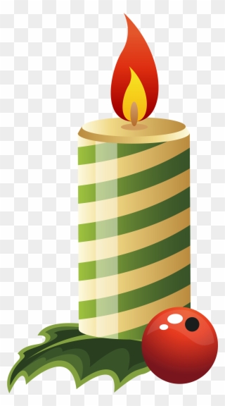Green Christmas Candle Png Image Gallery Yopriceville - Candle Clip Art Png Transparent Png