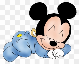 Mickey Mouse Disney Clipart - Baby Mickey Mouse Sleeping - Png Download