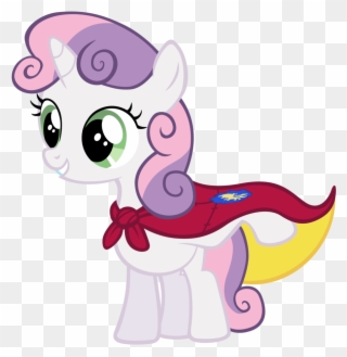 Svg Free Stock Artist Solusjbj Clothes - Sweetie Belle With Cape Clipart