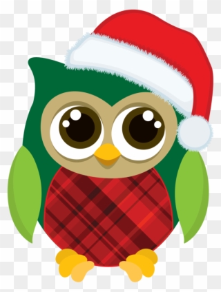 Christmas Owl Clip Art Eulen Zeichnen, Weihnachtsdekoration, - Christmas Owl Clipart - Png Download