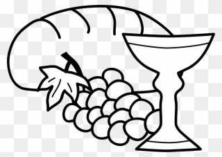 Big Image - Bread And Wine Drawing Clipart