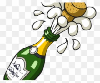 Champagne Clipart Cartoon - Champagne Bottle Clipart Png Transparent Png