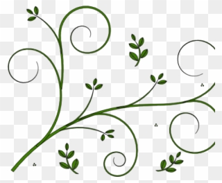 Vine Clipart Design - Simple Flower Design Border - Png Download