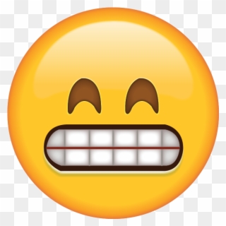 Download Grinning Emoji With Smiling Eyes Teeth Emoji, - Grinning Emoji Clipart