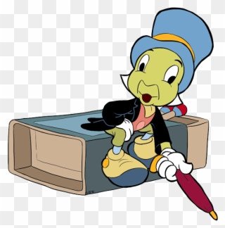 Jiminy Cricket Sitting On Box Of Matches - Jiminy Cricket Clipart
