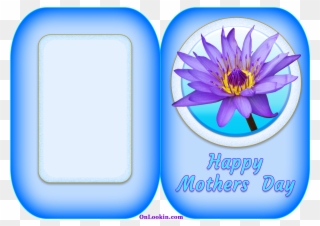 Happy Mothers Day Water Lily Flower Clipart