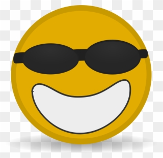 Free Cool Smiley Clip Art - Icon Face - Png Download