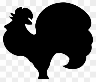 Big Image - Rooster Silhouette Clipart