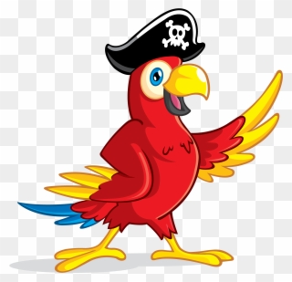 Rooster Clipart Transparent Background - Pirate Parrot Clip Art - Png Download