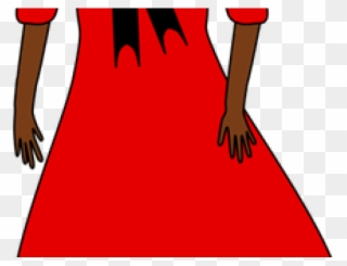 Red Dress Clipart Stand - Png Download