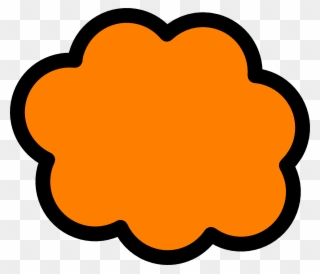 Orange Cloud Clipart - Png Download