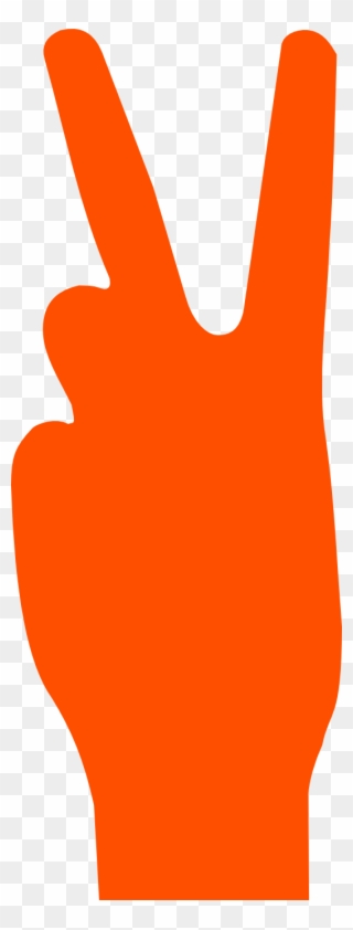 International Orange V Sign Peace Svg Scalable Vector - Peace Orange Clipart