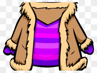 Jacket Clipart Fur Coat - Club Penguin Jacket - Png Download