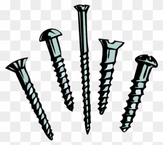 Iron Nail Clipart - Screws Clipart - Png Download
