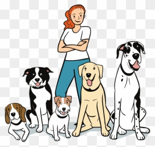 Dog Training Clipart - Cartoon Image Of Dog Trainer Png Transparent Png