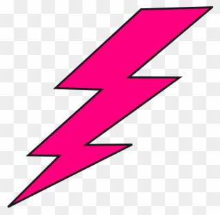 Lightning Bolt Clip Art At Clker Com Vector Clip Art - Hot Pink Lightning Bolt - Png Download