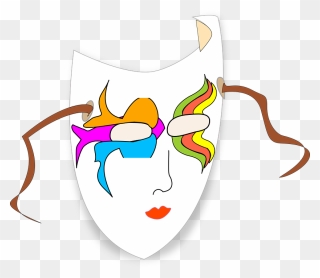 Mask Clip Art At Clker Com Vector - Carnival - Png Download