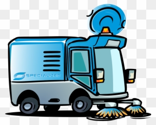 Clean Clipart Street Sweeper - Sweeper Machine Cartoon - Png Download