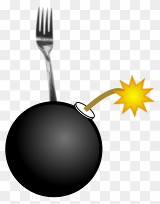Fork With Spaghetti Svg Vector File, Vector Clip Art - Fork Bomb - Png Download