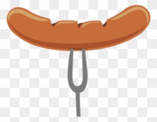 Hot Dog Clipart Fork - Cartoon Sausage Transparent - Png Download