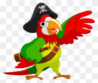 Pirate Parrot Piracy Jack Sparrow Clip Art - Pirate Parrot Clipart Free - Png Download