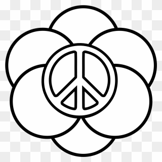 Coloring Pictures Of Peace Signs - Easy Drawing Of A Peace Sign Clipart