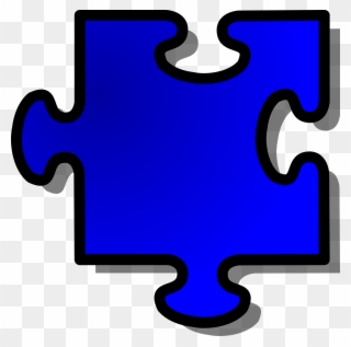 Free Blue Jigsaw Piece 11 - Red Jigsaw Piece 10 Clipart