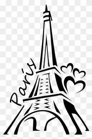 Silueta De Torre Eiffel - Dibujos De La Torre Eiffel Clipart