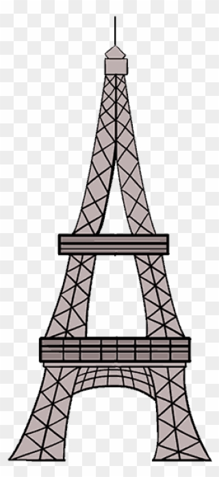 How To Draw Eiffel Tower - Eiffel Tower Drawing Clipart