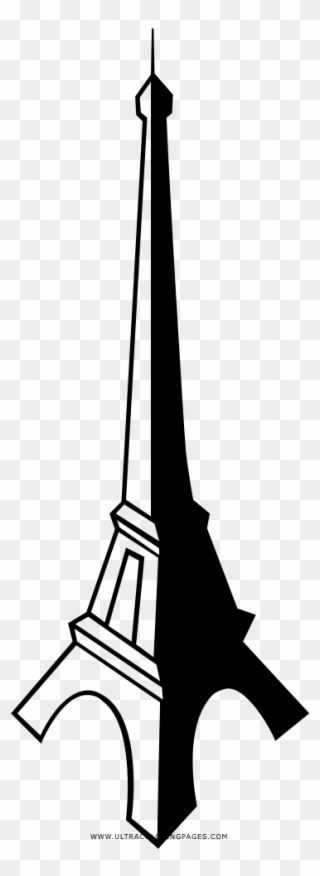 Eiffel Tower Coloring Page - Spire Clipart