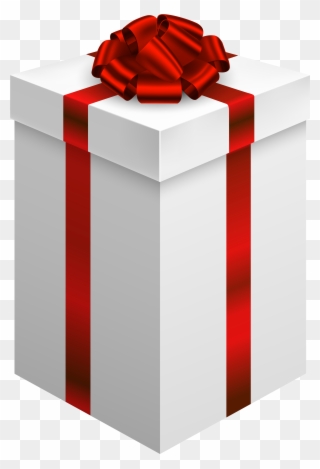 Gift Box With Red Bow Png Clipart - Gift Clip Art Transparent Png