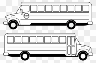 School Bus Clip Art Download Free - School Bus Black And White - Png Download