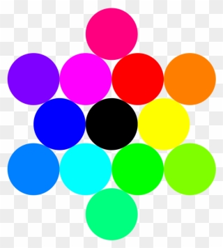 Hexagram Clip Art Download - Rainbow Circles - Png Download