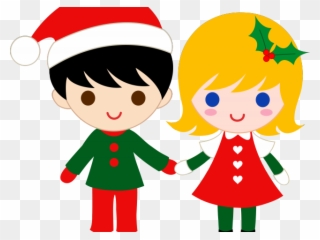 Christmas Clipart Couple - Boys And Girls Clipart Free - Png Download