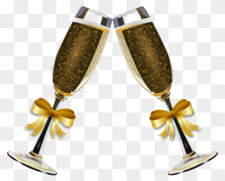 Wine Clipart Wine Class - Champagne Glasses New Years - Png Download