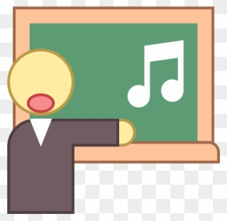 This Is A Teacher Standing In Front Of Their Blackboard - Teacher Clipart