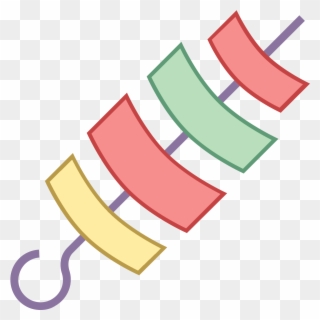 The Image Is Depicting A Kabob Or Skewered Items Of - Icon Clipart