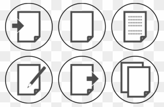 Clipart Icon Set Document - Icon Document Long Black And White - Png Download