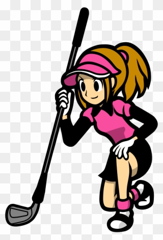 Golfing Clipart Golf Winner - Cartoon Character Of Ladies Playing Golf - Png Download