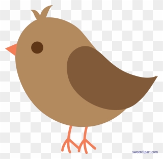 Bird Brown Cute Clip Art Clipart - Blue Bird Baby Shower - Png Download