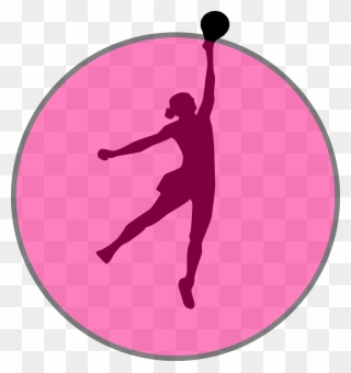Netball Rncm Pink Clip Art At Clker Com Vector Clip - Girl Shooting Basketball Silhouette - Png Download