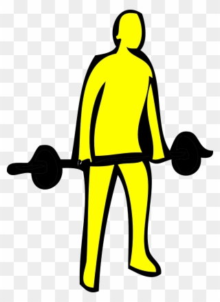1280 - Drawing Of A Person Lifting Weights Clipart