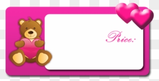 Best Stock Photos Valentine Frame Pink Bear Background Clipart