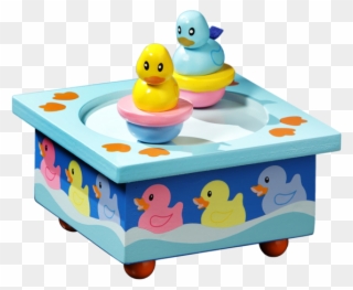 Twirlytunes™ Rubber Ducky Wooden Music Box Clipart