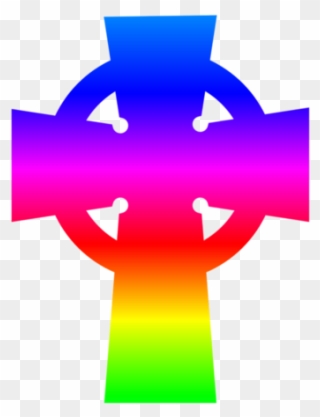 Art Rainbow Celtic Cross By Frederick Holiday Clipart