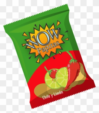 87746 56922 Snacks Wow Papas Chile Limon Clipart