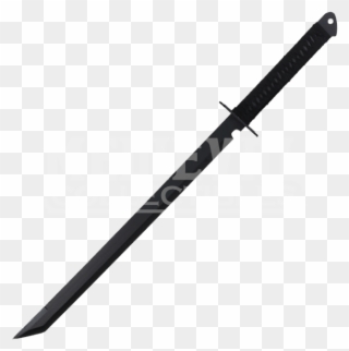 Black Ninja Sword With Cross Guard Clipart