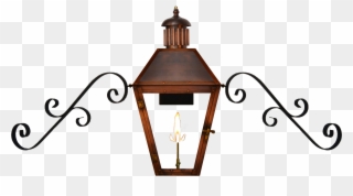Georgetown Wall Gas Lantern With Dual Scroll Mustache Clipart