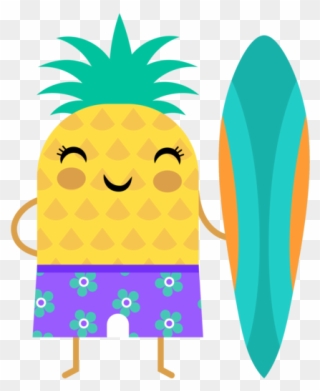 Longboard Pineapple Peep Clipart