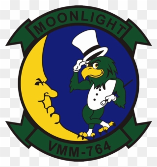 Usmc Vmm-764 Moonlight Sticker With Osprey Military, Clipart